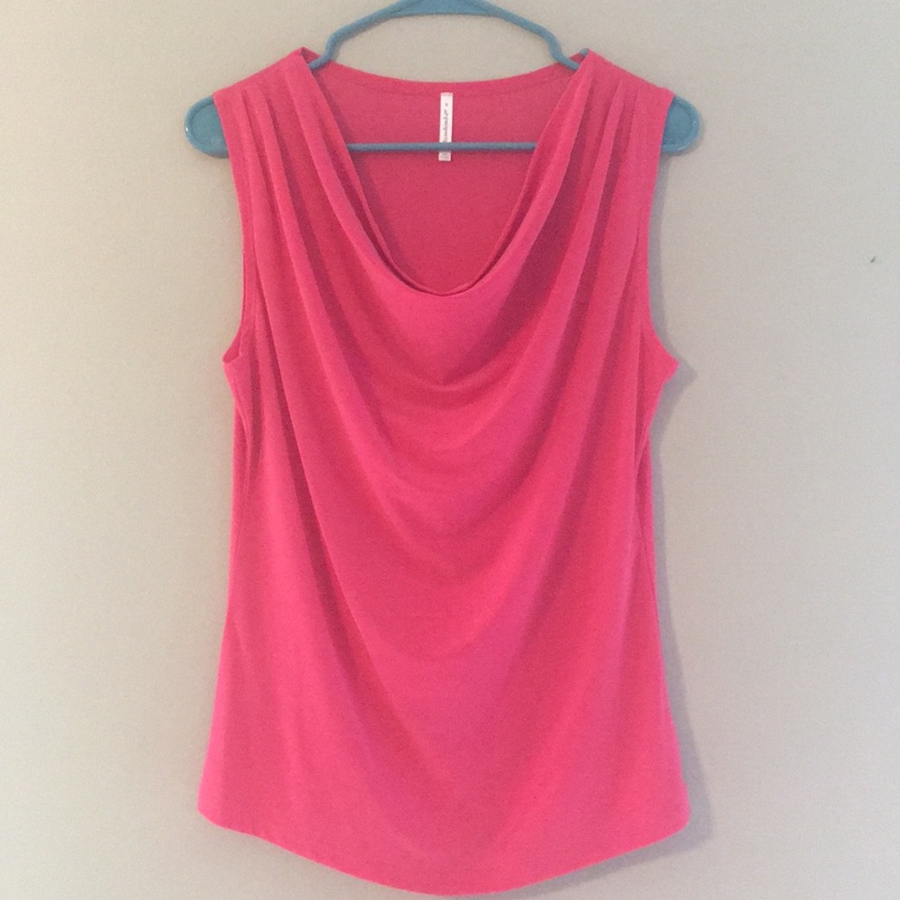 Bright pink tank top